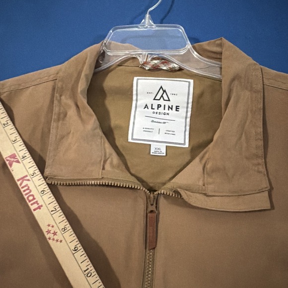 Alpine Design Waxed Jacket Mens XXL Canvas Brown Full-Zip Snowboard Hike - Picture 2 of 14